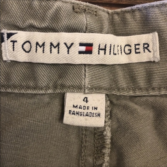 Tommy Hilfiger Womens Shorts Size 4 Green 4” Inseam Flat Front Pockets - Picture 4 of 9